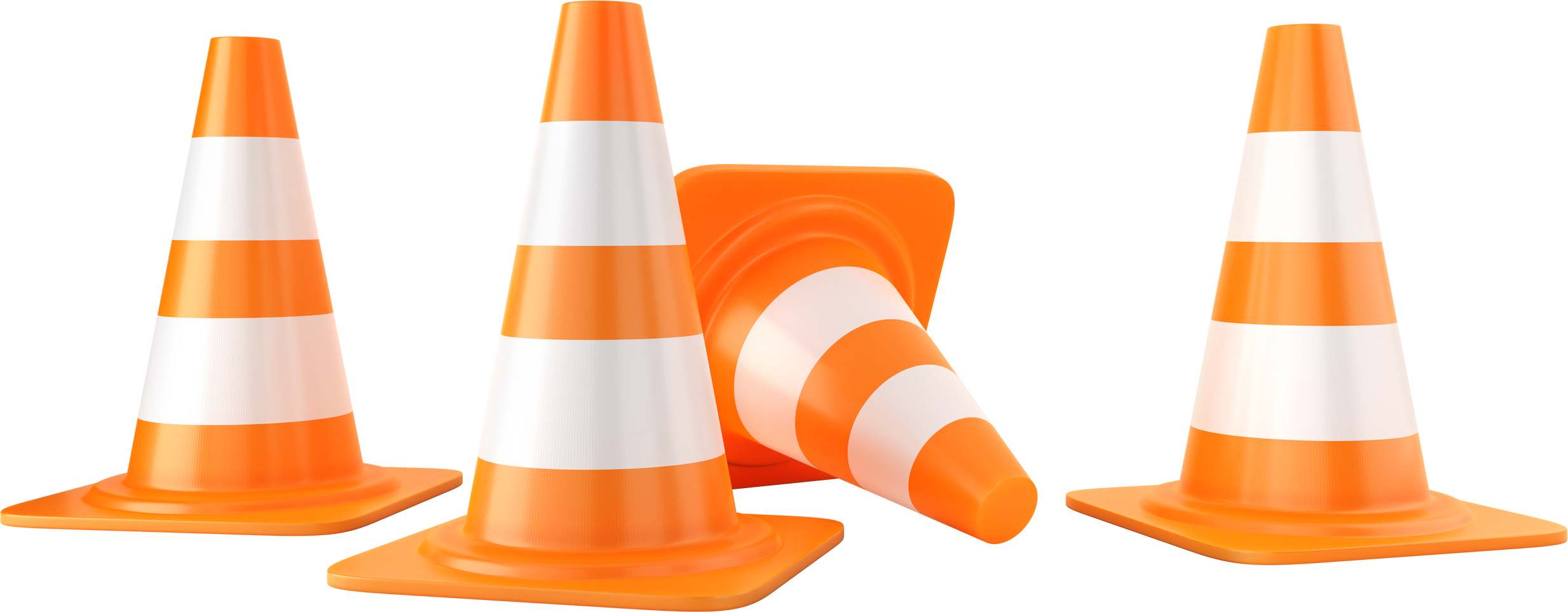 Traffic Road Cones Cutout